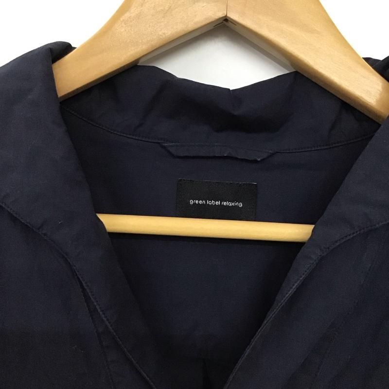 グリーンレーベルリラクシング green label relaxing カットソー 半袖 半袖シャツ 無地シャツ カラーシャツ L 無地 紺 / ネイビー /  メンズ USED 古着 中古 10141870