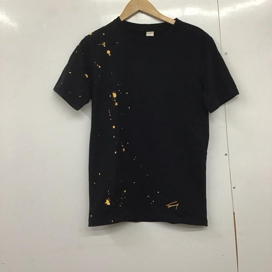 トミー TOMMY Tシャツ 半袖 半袖カットソー プリントTシャツ クルーネックカットソー M プリント 黒 / ブラック /  メンズ USED 古着 中古 10141875