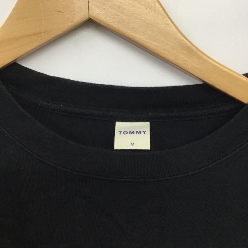 トミー TOMMY Tシャツ 半袖 半袖カットソー プリントTシャツ クルーネックカットソー M プリント 黒 / ブラック /  メンズ USED 古着 中古 10141875
