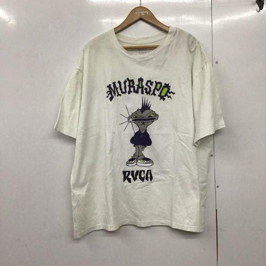 ルーカ RVCA Tシャツ 半袖 半袖カットソー プリントTシャツ クルーネックカットソー XL プリント 白 / ホワイト /  メンズ USED 古着 中古 10141876