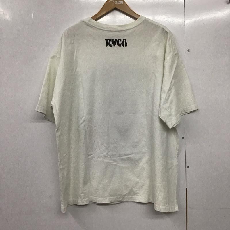 ルーカ RVCA Tシャツ 半袖 半袖カットソー プリントTシャツ クルーネックカットソー XL プリント 白 / ホワイト /  メンズ USED 古着 中古 10141876