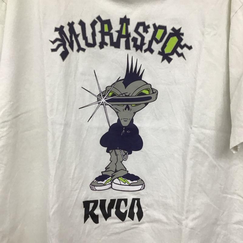 ルーカ RVCA Tシャツ 半袖 半袖カットソー プリントTシャツ クルーネックカットソー XL プリント 白 / ホワイト /  メンズ USED 古着 中古 10141876