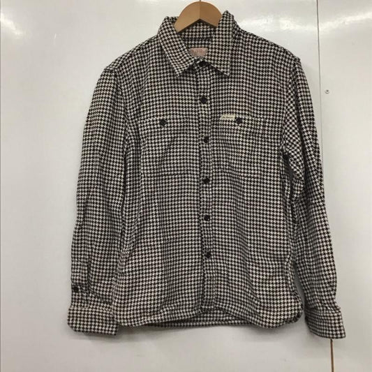 フラットヘッド The Flat Head シャツ、ブラウス 長袖 長袖シャツ 総柄シャツ カラーシャツ ポケットシャツ 38 総柄 白 / ホワイト / X 黒 / ブラック /  メンズ USED 古着 中古 10141911