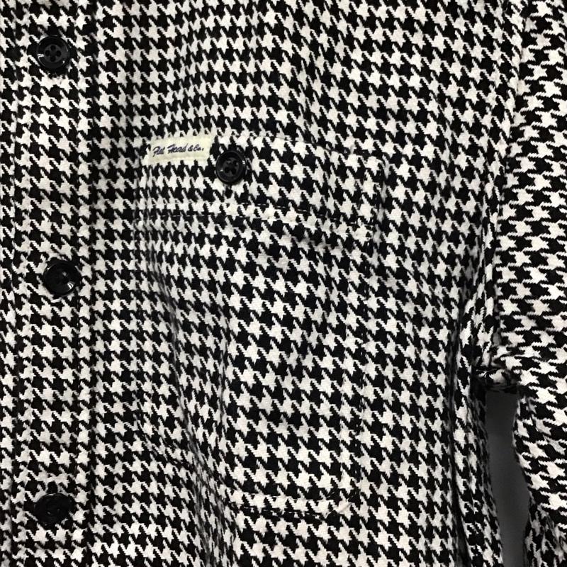 フラットヘッド The Flat Head シャツ、ブラウス 長袖 長袖シャツ 総柄シャツ カラーシャツ ポケットシャツ 38 総柄 白 / ホワイト / X 黒 / ブラック /  メンズ USED 古着 中古 10141911