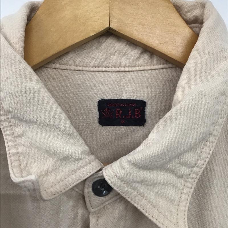 アールジェイビー R.J.B シャツ、ブラウス 長袖 長袖シャツ 無地シャツ カラーシャツ 38 ロゴ、文字 ベージュ / ベージュ /  メンズ USED 古着 中古 10141912