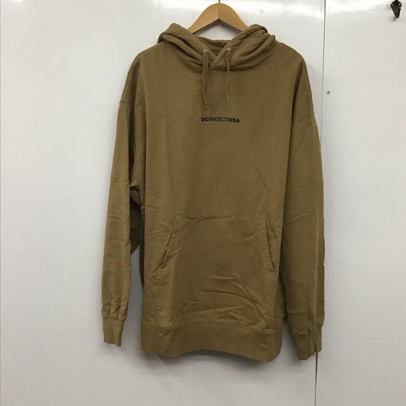 ディーシー DC パーカー 長袖 長袖 XL ロゴ、文字 茶 / ブラウン /  メンズ USED 古着 中古 10141930