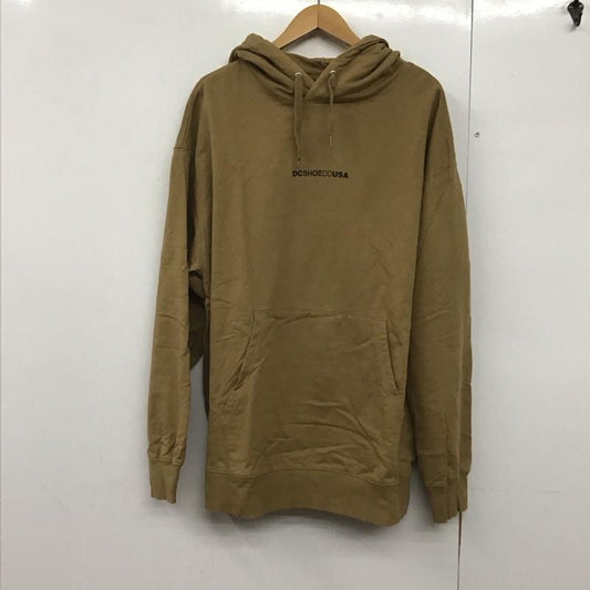 ディーシー DC パーカー 長袖 長袖 XL ロゴ、文字 茶 / ブラウン /  メンズ USED 古着 中古 10141930