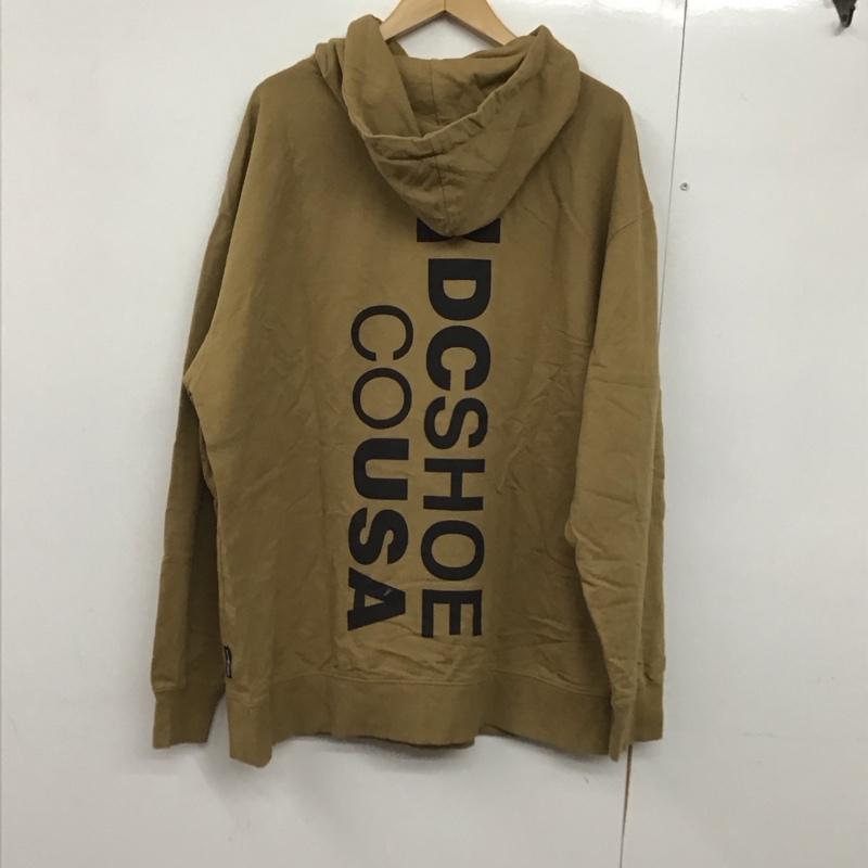 ディーシー DC パーカー 長袖 長袖 XL ロゴ、文字 茶 / ブラウン /  メンズ USED 古着 中古 10141930