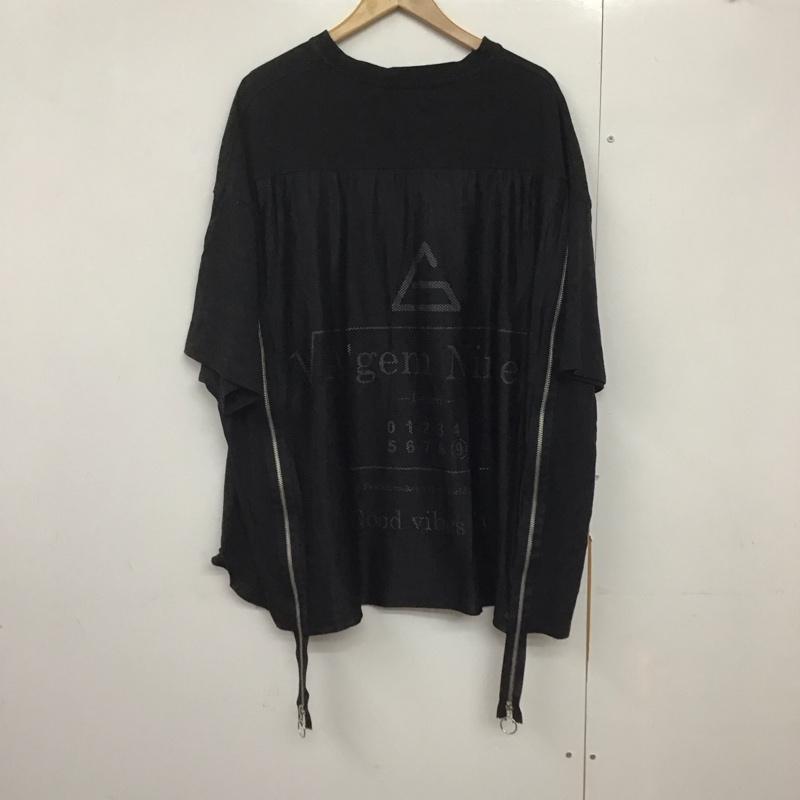 エージェムナイン A GEM/9 Tシャツ 半袖 半袖カットソー プリントTシャツ クルーネックカットソー FREE プリント 黒 / ブラック /  メンズ USED 古着 中古 10141935