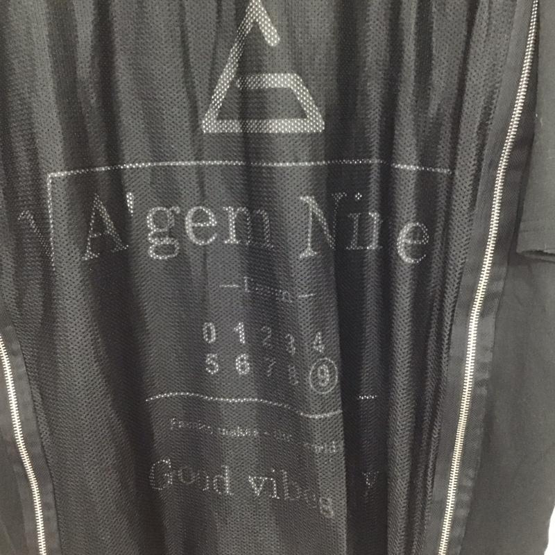 エージェムナイン A GEM/9 Tシャツ 半袖 半袖カットソー プリントTシャツ クルーネックカットソー FREE プリント 黒 / ブラック /  メンズ USED 古着 中古 10141935