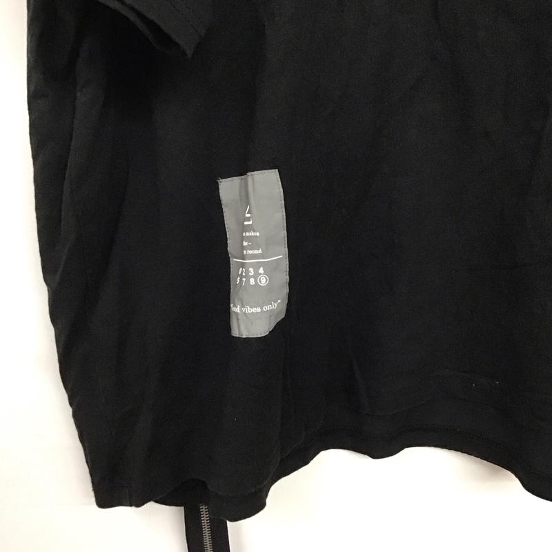 エージェムナイン A GEM/9 Tシャツ 半袖 半袖カットソー プリントTシャツ クルーネックカットソー FREE プリント 黒 / ブラック /  メンズ USED 古着 中古 10141935
