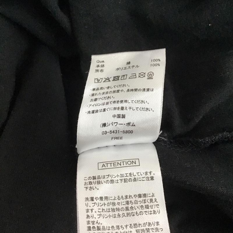 エージェムナイン A GEM/9 Tシャツ 半袖 半袖カットソー プリントTシャツ クルーネックカットソー FREE プリント 黒 / ブラック /  メンズ USED 古着 中古 10141935