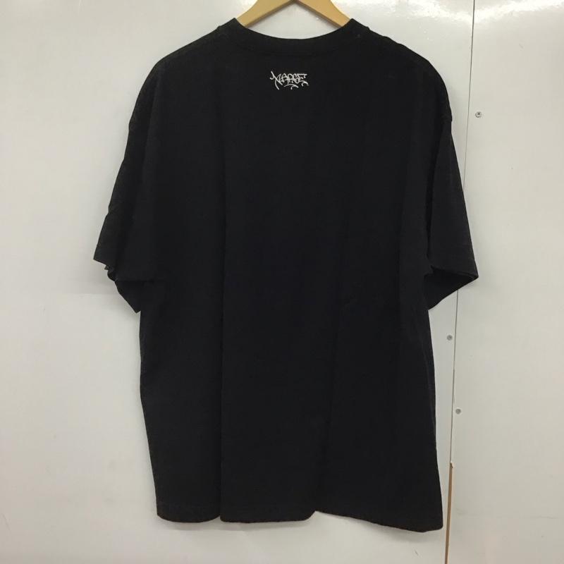 エクストララージ XLARGE Tシャツ 半袖 半袖カットソー プリントTシャツ クルーネックカットソー XL ロゴ、文字 黒 / ブラック /  メンズ USED 古着 中古 10141945