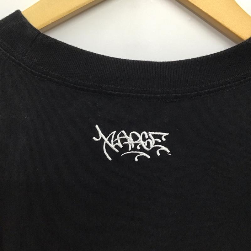 エクストララージ XLARGE Tシャツ 半袖 半袖カットソー プリントTシャツ クルーネックカットソー XL ロゴ、文字 黒 / ブラック /  メンズ USED 古着 中古 10141945