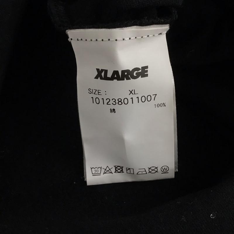 エクストララージ XLARGE Tシャツ 半袖 半袖カットソー プリントTシャツ クルーネックカットソー XL ロゴ、文字 黒 / ブラック /  メンズ USED 古着 中古 10141945