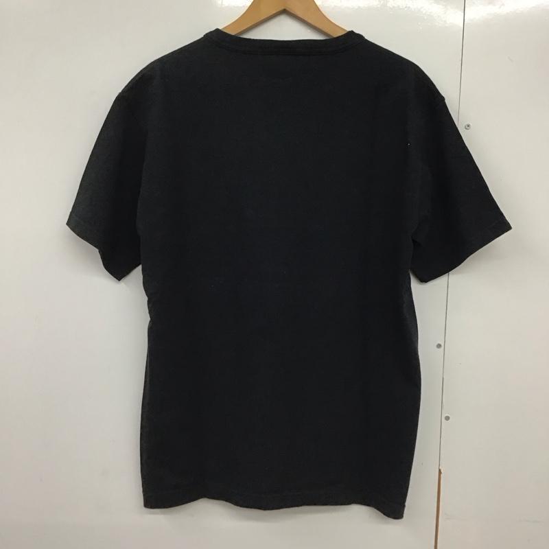 チャンピオン Champion Tシャツ 半袖 半袖カットソー プリントTシャツ クルーネックカットソー L 無地 黒 / ブラック /  メンズ USED 古着 中古 10141951