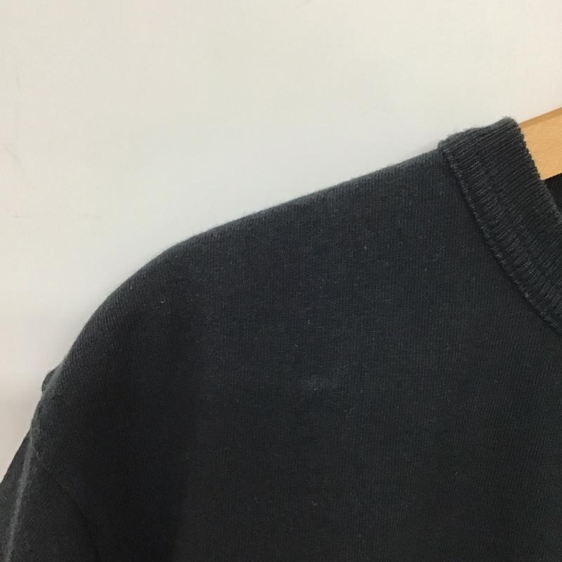 チャンピオン Champion Tシャツ 半袖 半袖カットソー プリントTシャツ クルーネックカットソー L 無地 黒 / ブラック /  メンズ USED 古着 中古 10141951