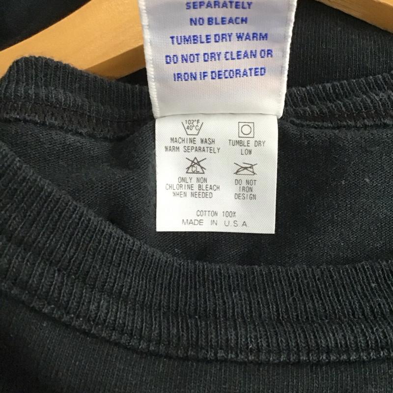 チャンピオン Champion Tシャツ 半袖 半袖カットソー プリントTシャツ クルーネックカットソー L 無地 黒 / ブラック /  メンズ USED 古着 中古 10141951