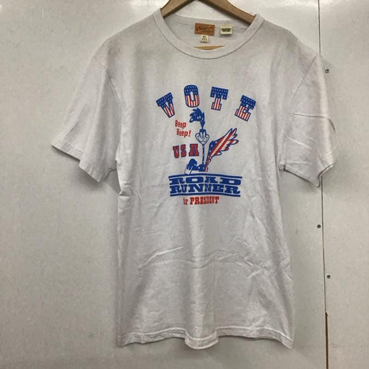 チェスウィック CHESWICK Tシャツ 半袖 半袖カットソー プリントTシャツ クルーネックカットソー XL プリント 白 / ホワイト /  メンズ USED 古着 中古 10141952