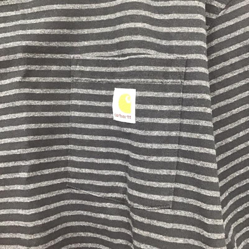 カーハート Carhartt Tシャツ 半袖 半袖カットソー プリントTシャツ クルーネックカットソー L ボーダー柄 マルチカラー / マルチカラー /  メンズ USED 古着 中古 10141953