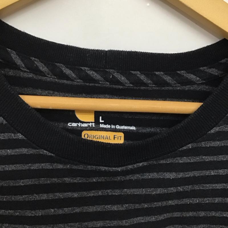 カーハート Carhartt Tシャツ 半袖 半袖カットソー プリントTシャツ クルーネックカットソー L ボーダー柄 マルチカラー / マルチカラー /  メンズ USED 古着 中古 10141953