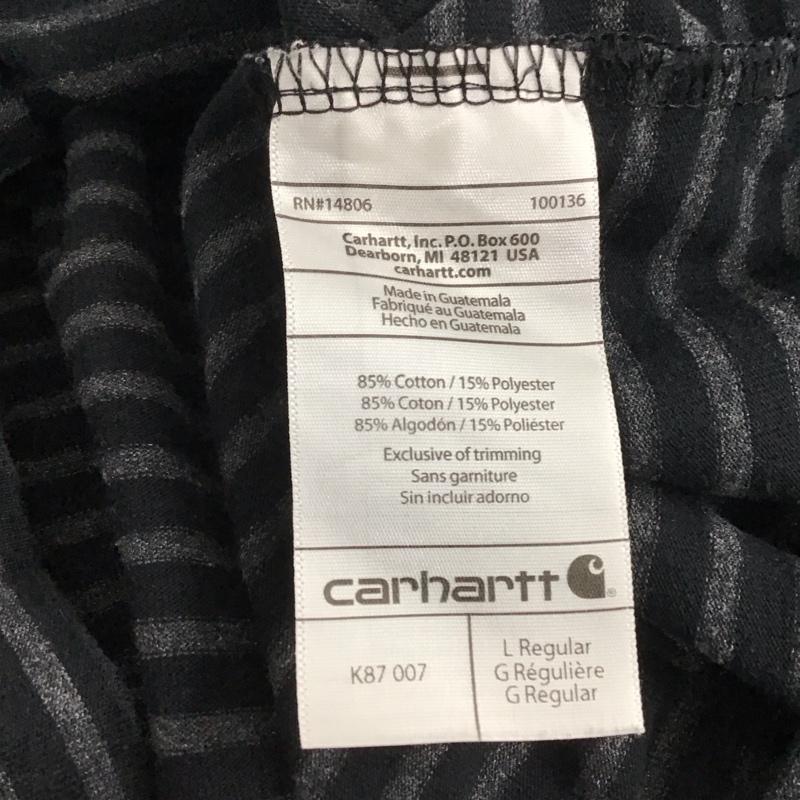 カーハート Carhartt Tシャツ 半袖 半袖カットソー プリントTシャツ クルーネックカットソー L ボーダー柄 マルチカラー / マルチカラー /  メンズ USED 古着 中古 10141953