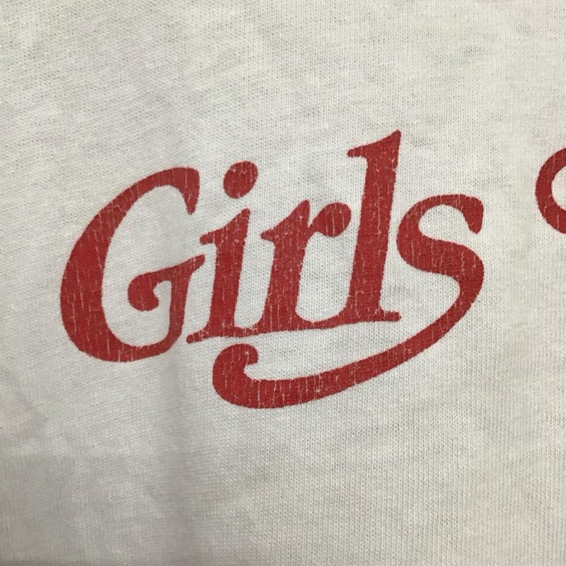 ガールズドントクライ Girls Don t Cry カットソー 長袖 長袖カットソー プリントカットソー クルーネック L ロゴ、文字 白 / ホワイト /  メンズ USED 古着 中古 10141954