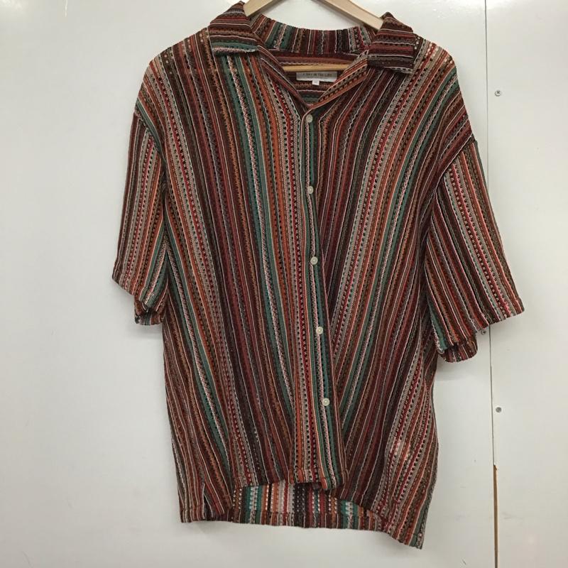 アデイインザライフ A Day in the Life シャツ、ブラウス 半袖 半袖シャツ プリントシャツ 総柄シャツ M ストライプ マルチカラー / マルチカラー /  メンズ USED 古着 中古 10141956