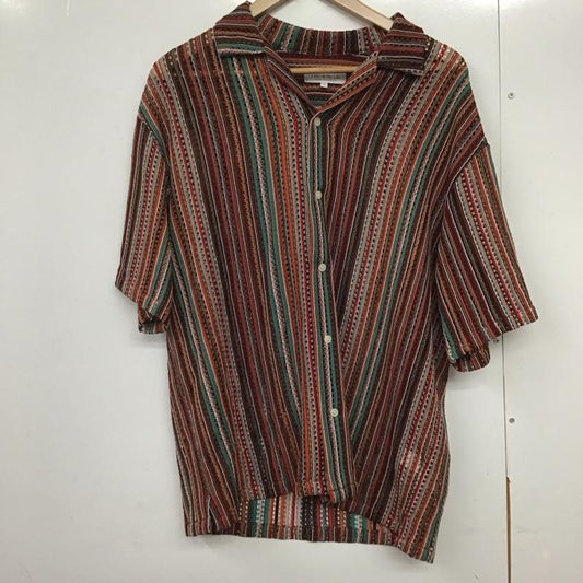 アデイインザライフ A Day in the Life シャツ、ブラウス 半袖 半袖シャツ プリントシャツ 総柄シャツ M ストライプ マルチカラー / マルチカラー /  メンズ USED 古着 中古 10141956