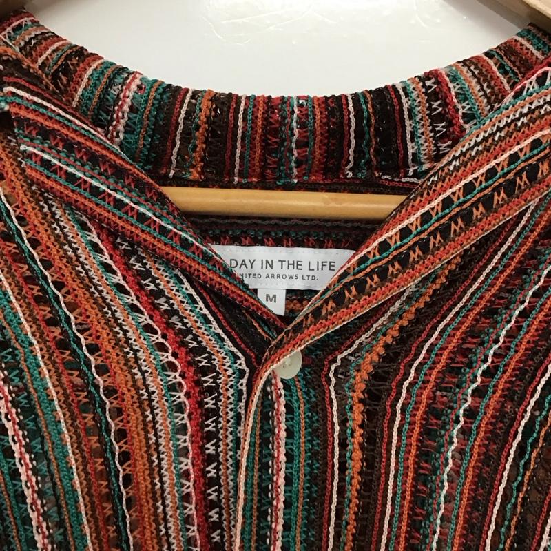 アデイインザライフ A Day in the Life シャツ、ブラウス 半袖 半袖シャツ プリントシャツ 総柄シャツ M ストライプ マルチカラー / マルチカラー /  メンズ USED 古着 中古 10141956