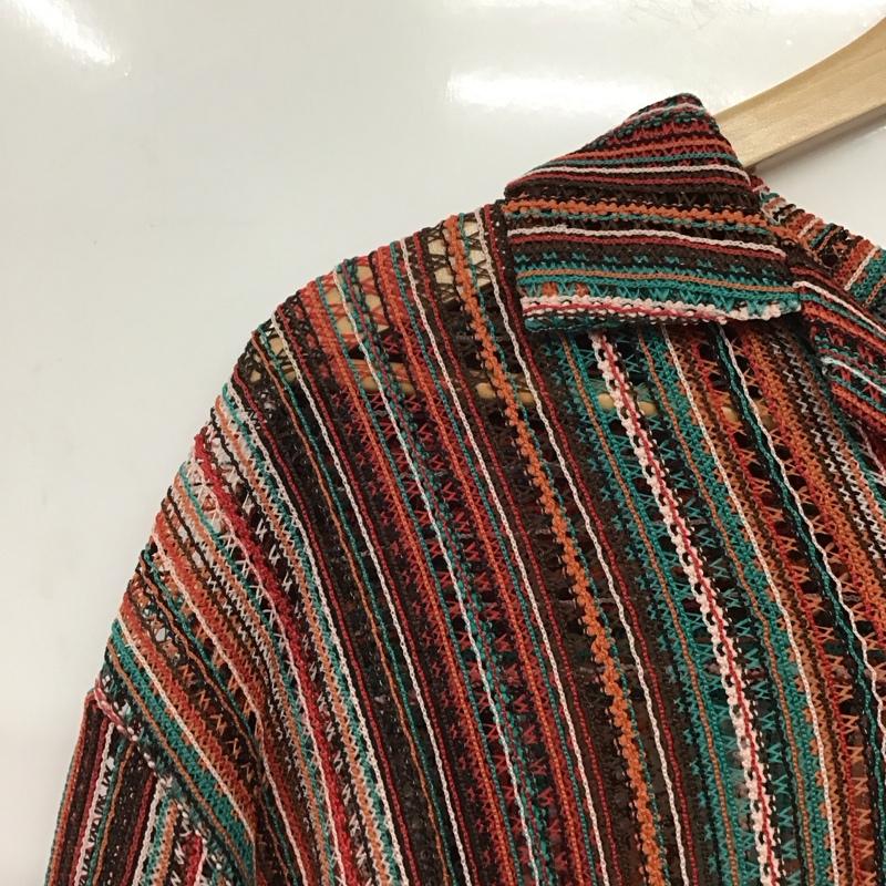 アデイインザライフ A Day in the Life シャツ、ブラウス 半袖 半袖シャツ プリントシャツ 総柄シャツ M ストライプ マルチカラー / マルチカラー /  メンズ USED 古着 中古 10141956