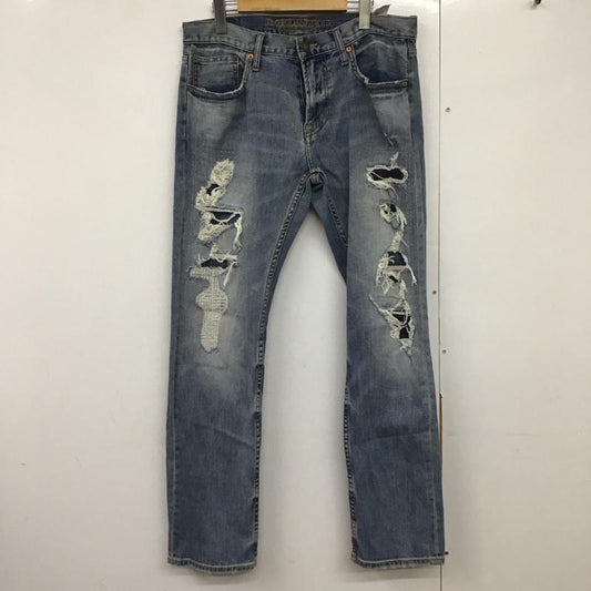 アメリカンイーグル AMERICANEAGLE パンツ デニム、ジーンズ デニムパンツ スリムパンツ カジュアルパンツ ストレッチパンツ 32インチ ダメージ加工 インディゴ / インディゴ /  メンズ USED 古着 中古 10141972