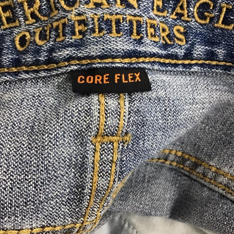 アメリカンイーグル AMERICANEAGLE パンツ デニム、ジーンズ デニムパンツ スリムパンツ カジュアルパンツ ストレッチパンツ 32インチ ダメージ加工 インディゴ / インディゴ /  メンズ USED 古着 中古 10141972