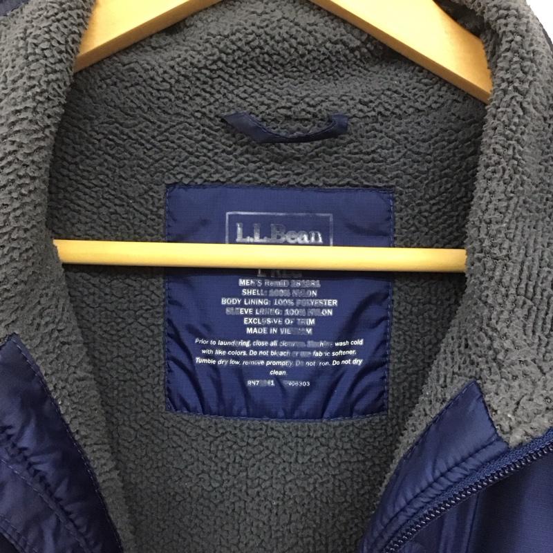 エルエルビーン L.L.Bean ジャケット、上着 ジャンパー、ブルゾン ジップアップジャケット ナイロンジャケット アウター スタンドカラー L 無地 紺 / ネイビー /  メンズ USED 古着 中古 10141989
