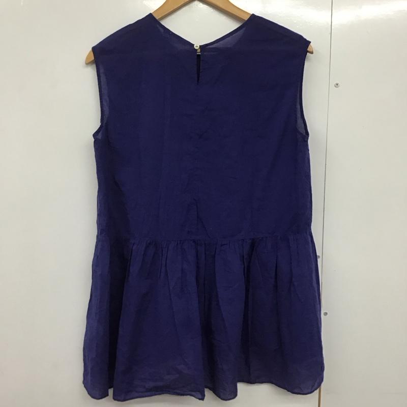 ニコアンド niko and... トップス トップス ST93SB08TO ノースリフリルブラウス 3 無地 青 / ブルー /  レディース USED 古着 中古 10141990