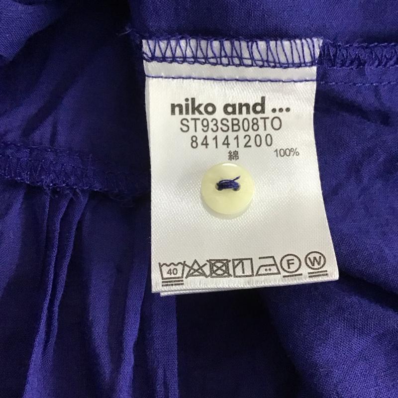 ニコアンド niko and... トップス トップス ST93SB08TO ノースリフリルブラウス 3 無地 青 / ブルー /  レディース USED 古着 中古 10141990