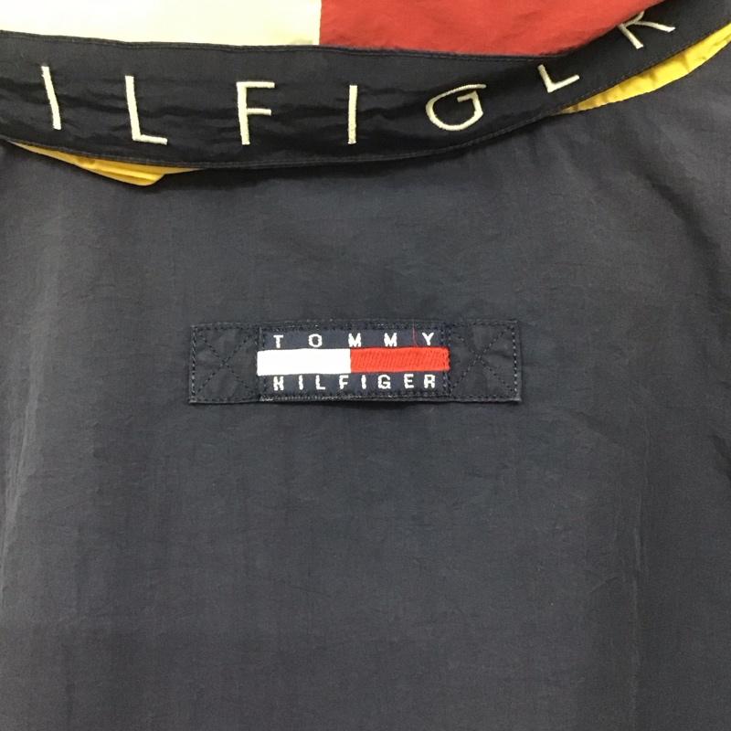 トミーヒルフィガー TOMMY HILFIGER ジャケット、上着 ジャンパー、ブルゾン ジップアップジャケット ナイロンジャケット アウター XL ロゴ、文字 紺 / ネイビー /  メンズ USED 古着 中古 10141995
