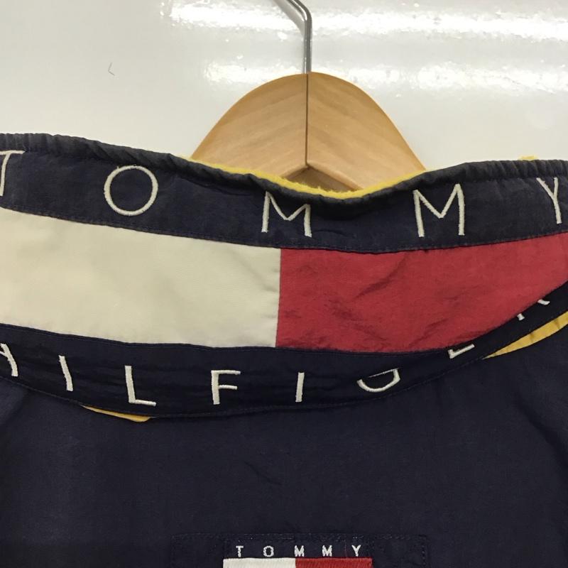 トミーヒルフィガー TOMMY HILFIGER ジャケット、上着 ジャンパー、ブルゾン ジップアップジャケット ナイロンジャケット アウター XL ロゴ、文字 紺 / ネイビー /  メンズ USED 古着 中古 10141995