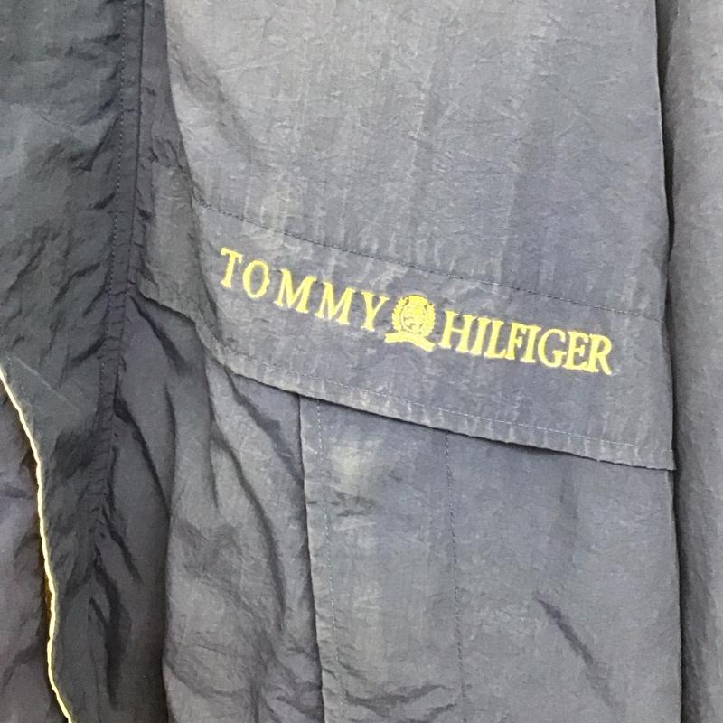 トミーヒルフィガー TOMMY HILFIGER ジャケット、上着 ジャンパー、ブルゾン ジップアップジャケット ナイロンジャケット アウター XL ロゴ、文字 紺 / ネイビー /  メンズ USED 古着 中古 10141995