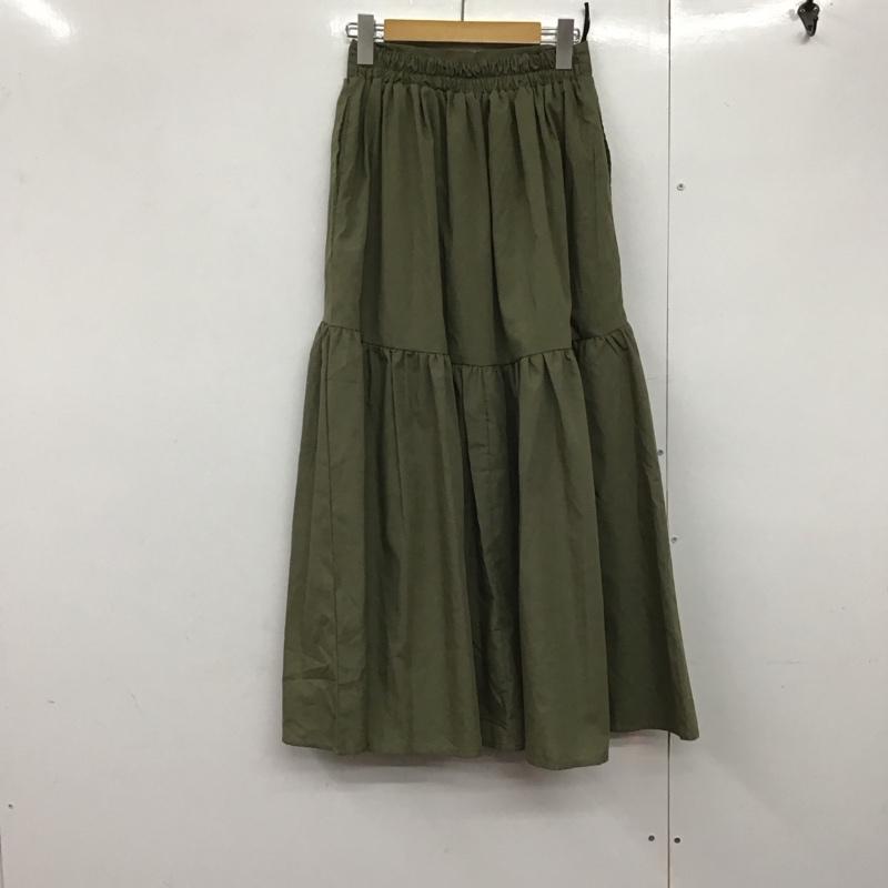 レイカズン Ray Cassin スカート ロングスカート 533-230310 ティアードスカート FREE 無地 カーキ / カーキ /  レディース USED 古着 中古 10142007
