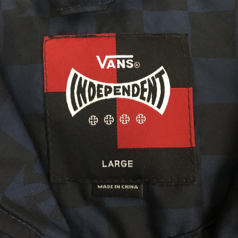 バンズ VANS ジャケット、上着 ジャケット、ブレザー VN0A3IJYLKZ L  青 / ブルー / X 黒 / ブラック /  メンズ USED 古着 中古 10142014