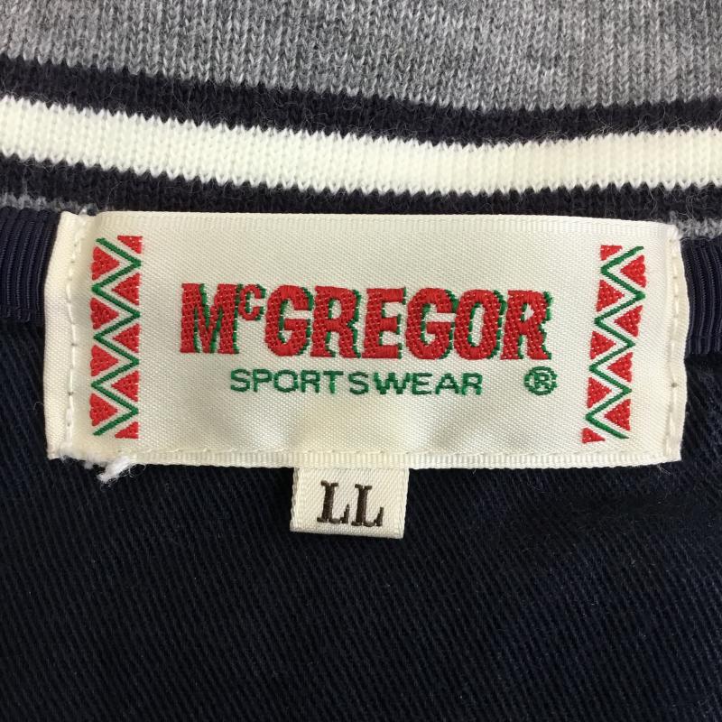 マックレガー McGREGOR カットソー 長袖 LL ボーダー柄 X ロゴ、文字 灰 / グレー / X 白 / ホワイト / X 紺 / ネイビー /  メンズ USED 古着 中古 10142016