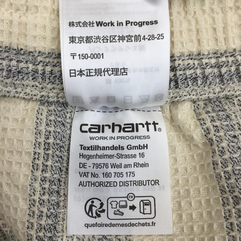 カーハートダブリューアイピー Carhartt WIP パンツ ショートパンツ I033692 XL ストライプ 灰 / グレー / X アイボリー / アイボリー /  メンズ USED 古着 中古 10142031