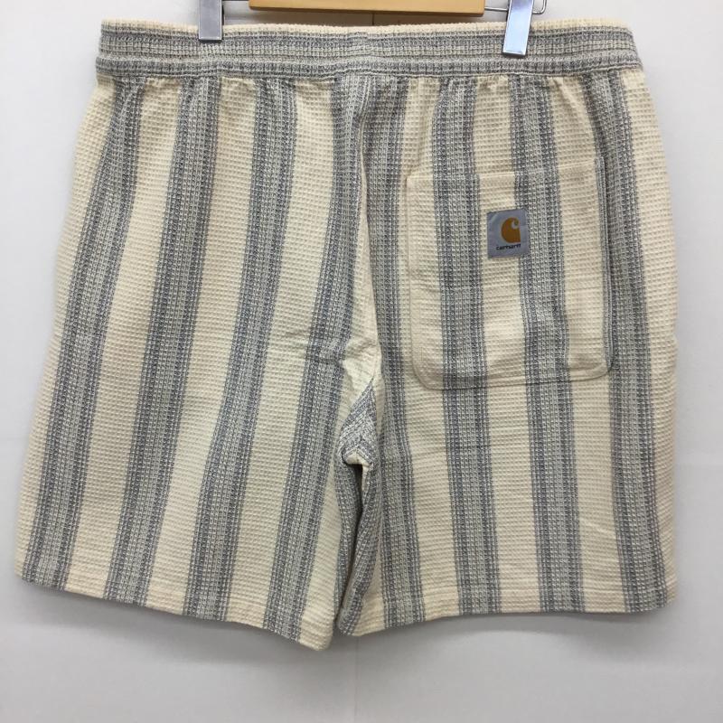 カーハートダブリューアイピー Carhartt WIP パンツ ショートパンツ I033692 XL ストライプ 灰 / グレー / X アイボリー / アイボリー /  メンズ USED 古着 中古 10142031