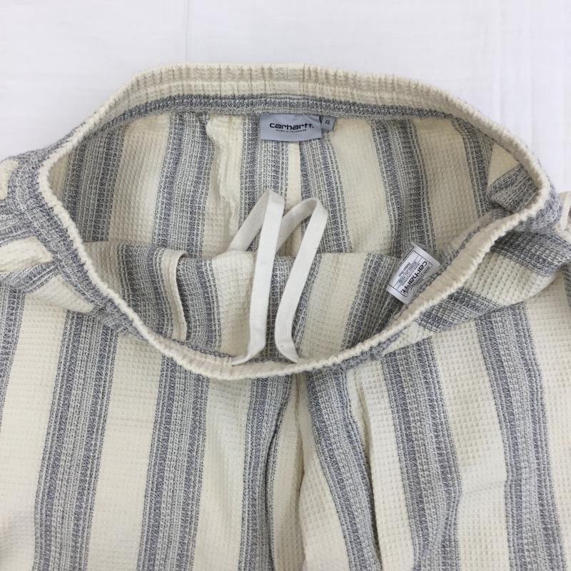 カーハートダブリューアイピー Carhartt WIP パンツ ショートパンツ I033692 XL ストライプ 灰 / グレー / X アイボリー / アイボリー /  メンズ USED 古着 中古 10142031