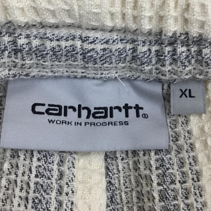 カーハートダブリューアイピー Carhartt WIP パンツ ショートパンツ I033692 XL ストライプ 灰 / グレー / X アイボリー / アイボリー /  メンズ USED 古着 中古 10142031