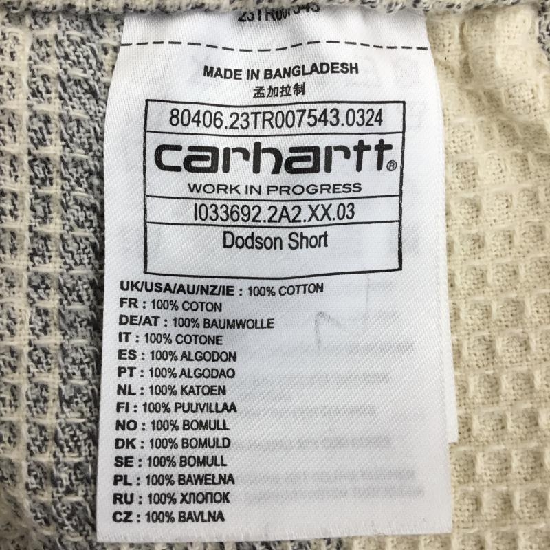 カーハートダブリューアイピー Carhartt WIP パンツ ショートパンツ I033692 XL ストライプ 灰 / グレー / X アイボリー / アイボリー /  メンズ USED 古着 中古 10142031