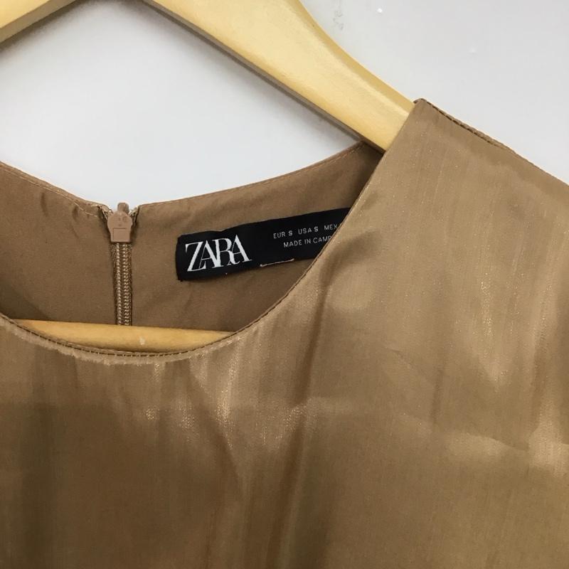 ザラ ZARA ワンピース ロングスカート 半袖ロングワンピース フレアスカート ウエスト切り替え S 無地 マルチカラー / マルチカラー /  レディース USED 古着 中古 10142050
