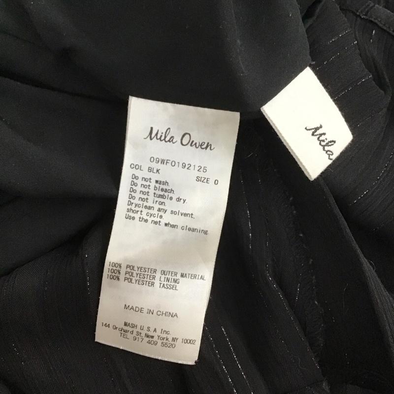 ミラオーウェン Mila Owen ワンピース ロングスカート ロングワンピース ノースリーブロングワンピース キャミワンピース 0 無地 黒 / ブラック /  レディース USED 古着 中古 10142063