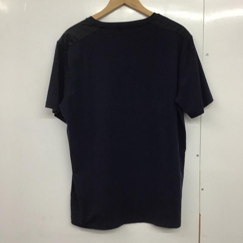 プラダ PRADA Tシャツ 半袖 sjn250 r192 710 ラバーTシャツ プリントTシャツ XL ロゴ、文字 紺 / ネイビー /  メンズ USED 古着 中古 10142097